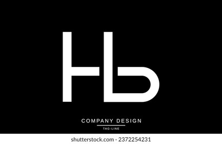 HB, BH, Abstract Letters Logo Monogram