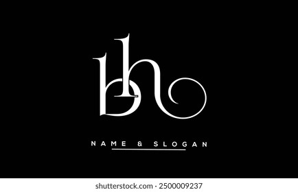HB, BH Abstrakte Buchstaben Logo-Monogramm