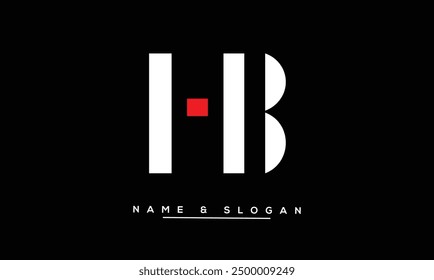 HB, BH Abstract Letters Logo Monogram