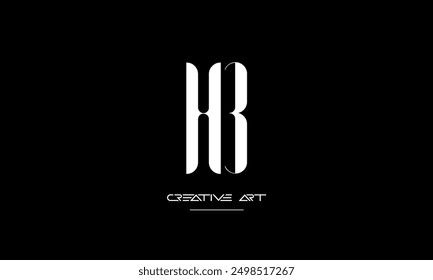 HB, BH, H, B abstrakte Buchstaben Logo-Monogramm