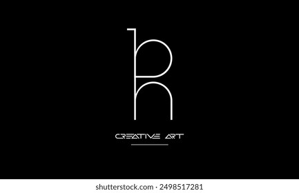 HB, BH, H, B letras abstractas logo monograma