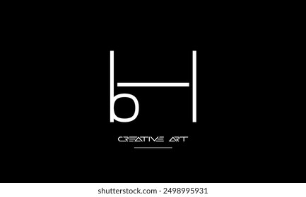 HB, BH, H, B abstrakte Buchstaben Logo-Monogramm