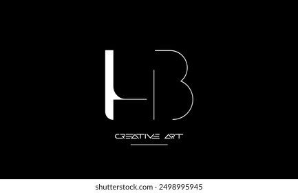 HB, BH, H, B abstract letters logo monogram