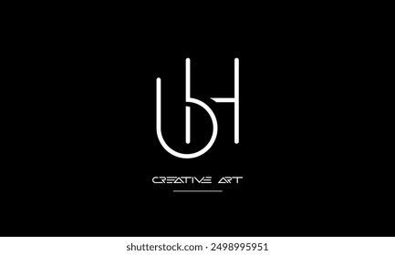 HB, BH, H, B abstrakte Buchstaben Logo-Monogramm