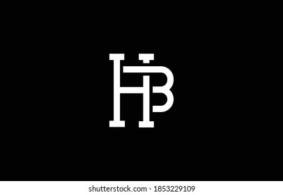 HB BH H B logo design concept with background. Initial based creative minimal monogram icon letter. Modern luxury alphabet vector design