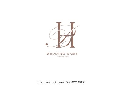 HB, BH Initial Wedding Letters Logo-Monogramm