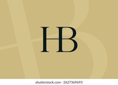 HB or BH letter logo icon design. Classic style luxury initials monogram.