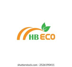 HB eco, HB Ecology logo, Natural element eco logo, green ecology logo template