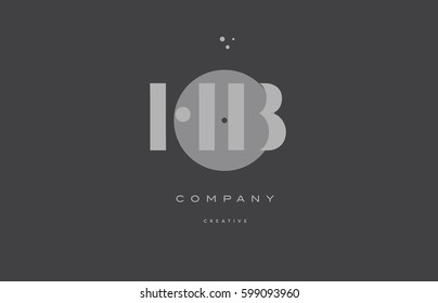 hb h b  grey modern stylish alphabet dot dots eps company letter logo design vector icon template 