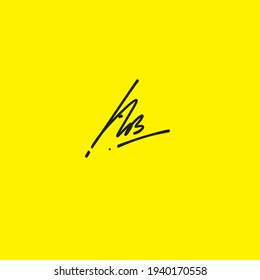 HB h b Initial handwriting creative fashion elegant design logo Sign Symbol template vector icon