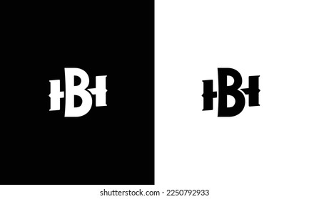 HB H B logo design template elements