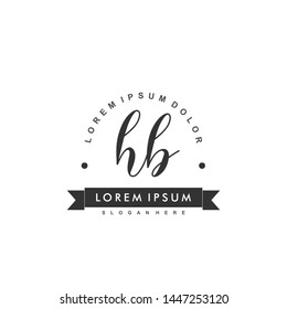 HB Initial beauty monogram logo vector