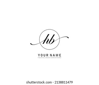 HB Initial beauty monogram logo vector