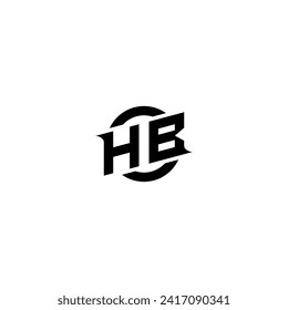 HB initial game logo, banner design for your e-sports or streaming team