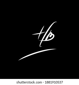 HB initial handwriting 
HB handwritten logo