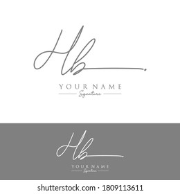 HB Initial letter handwriting and signature logo.