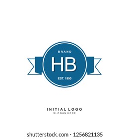 HB Initial logo template vector