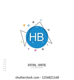 HB Initial logo template vector