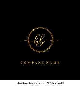 HB Initial luxury handwriting logo vector