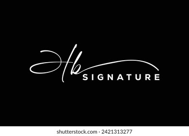 HB initials Handwriting signature logo. HB Hand drawn Calligraphy lettering Vector. HB letter real estate, beauty, photography letter logo design.