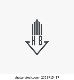 HB initials Real Estate Logo stock illustration. Logo vector
