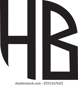 HB Leaf logo design, icon, symbol, vector file 
