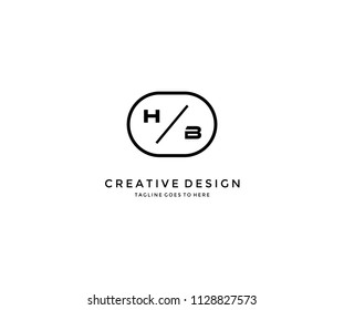 HB Letter Capsule Shape Logo Design