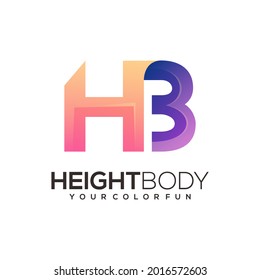 Hb Letter Logo Colorful Gradient Illustration