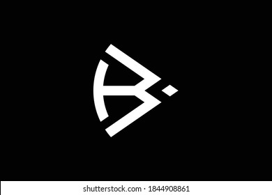 HB-Brief-Logo-Design auf luxuriösem Hintergrund. BH monogram initialisiert Buchstaben Logo Konzept. HB-Icon-Design. BH elegantes und professionelles Buchstabensymbol-Design auf schwarzem Hintergrund. H B BH HB