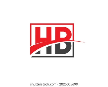 Plantilla de diseño de logotipo de carta HB
