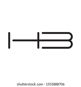 HB letter logo template vector icon design