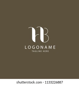 HB Letter Modern Logo Template Design