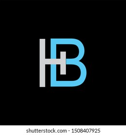 Hb Letter Monogram Abstrac Concept Style Stock Vector (Royalty Free ...