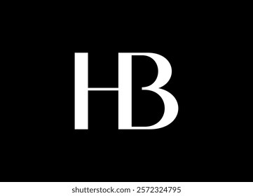 HB Logo Design Template Vector Graphic Branding Element.
