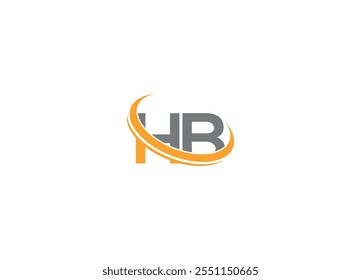 HB logo design with vector icon template