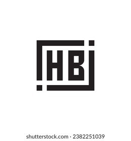HB minimalist geometric symbol logo in high quality professional design that will print well across any print media