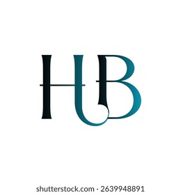 HB modern minimalist wordmark logo featuring clean typography and timeless initials. Perfect for businesses seeking a sleek, professional identity with lasting visual appeal and versatility.