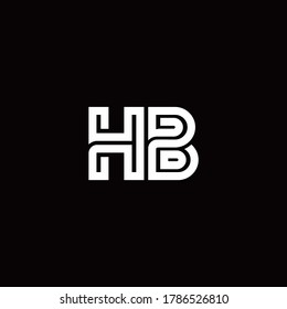 Hb Monogram Logo Abstract Line Design Stock Vector (Royalty Free ...