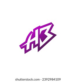 Soporte inicial del logotipo del emblema de HB Premium y concepto de diseño de juegos