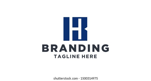 hb square logo design inspiration