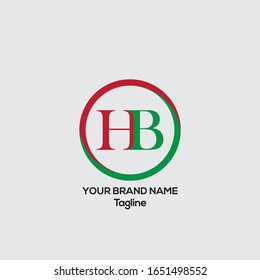 HB Vektorillustration Logo, HB kooperieren Identitätslogo Design  