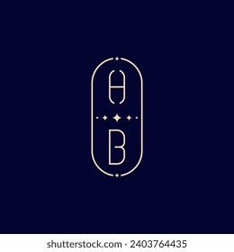 HB wedding lie monogram with high quality professional design that will print well across any print media