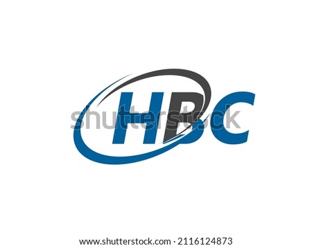 HBC letter creative modern elegant swoosh logo design