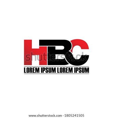 HBC letter monogram logo design vector