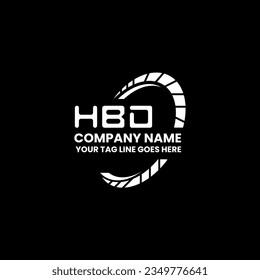 Diseño creativo del logotipo de la letra HBD con gráfico vectorial, logotipo HBD simple y moderno. Diseño de alfabetos lujosos HBD  