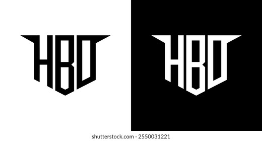 Diseño de logotipo de letra HBD con fondo blanco en ilustrador, estilo de superposición de fuente de alfabeto moderno de logotipo de Vector, diseños de caligrafía para logotipo, póster, invitación, etc.