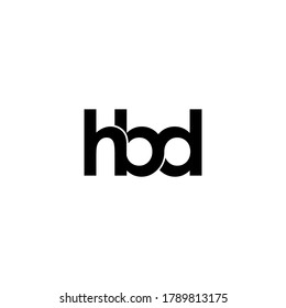 diseño original del logotipo de monograma de letra hbd