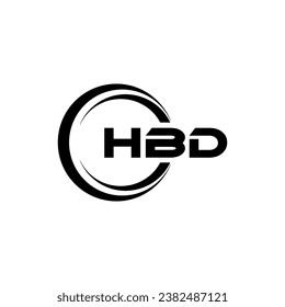 HBD Logo Design, Inspiration for a Unique Identity. Modern Elegance and Creative Design. Watermark Your Success with the Striking this Logo.