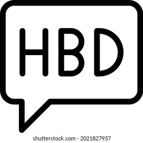 hbd vector illustration isolated on a transparent background . colour vector icons for concept or web graphics.