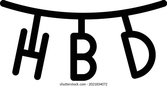 ilustración vectorial hbd aislada en un fondo transparente. iconos vectoriales de glifo para el concepto o gráficos web.